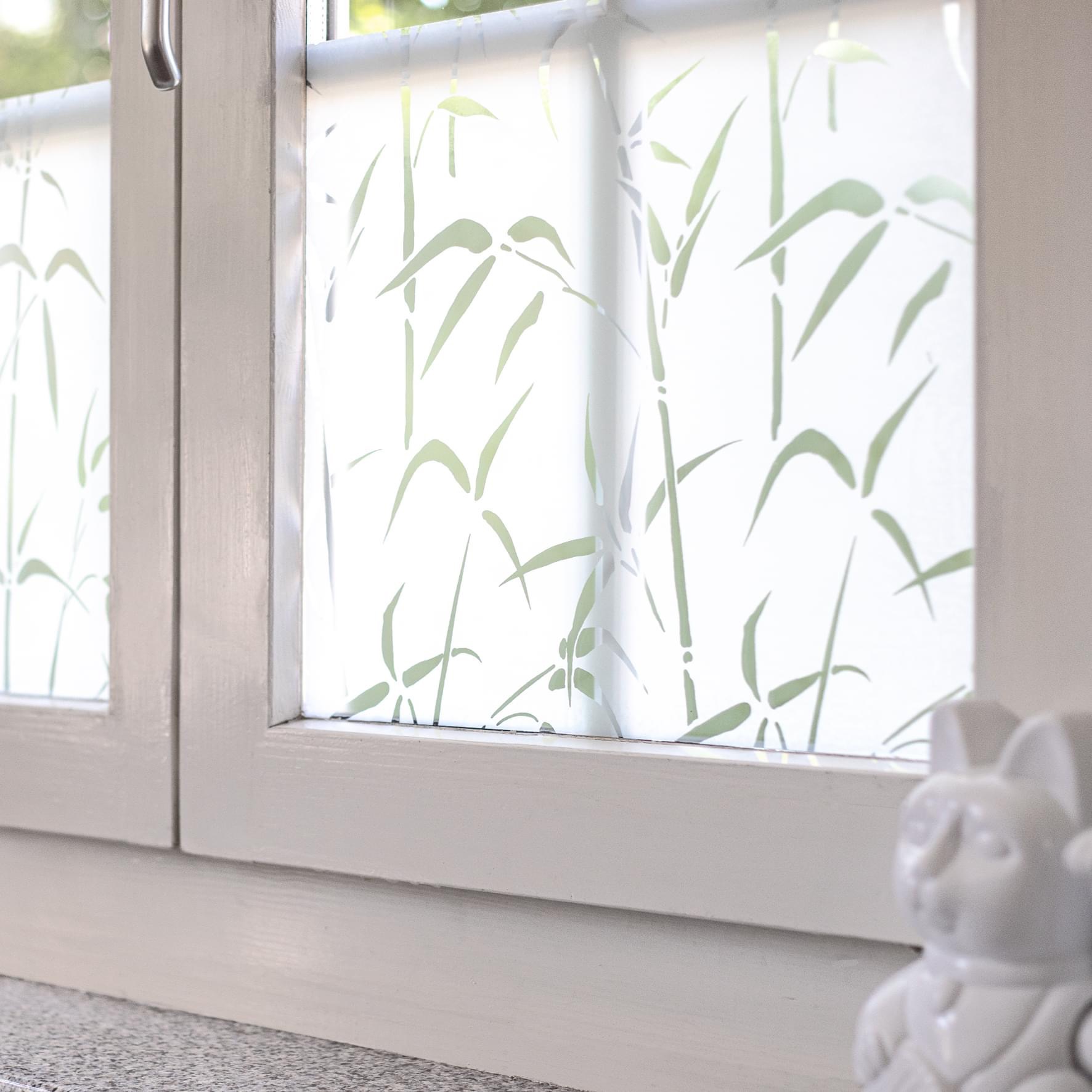Bamboo White 67.5cm x 1.5m 338-8023 no adhesive d-c-fix® Static Cling Window Film 