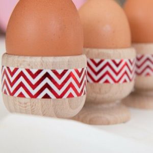 15mm x 10m CHEVRONS RED & WHITE washi tape for crafts & home decor (CYW0203)