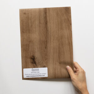 Sticky Back Plastic Wood Sample - ARTISAN OAK