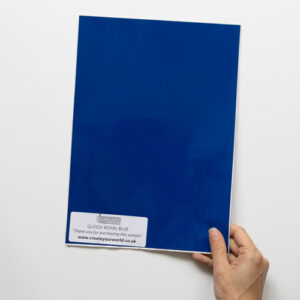 Sticky Back Plastic Plain Sample - GLOSSY ROYAL BLUE