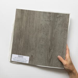 Peel and Stick Floor Tile Sample - GREY WOOD - FULL SIZE