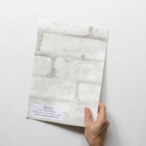 Peel and Stick Wallpaper Sample - LOFT WHITE BRICK