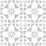 BLOCK DAISY Reusable Tile Stencil for Walls, Floors, Patios and Furniture