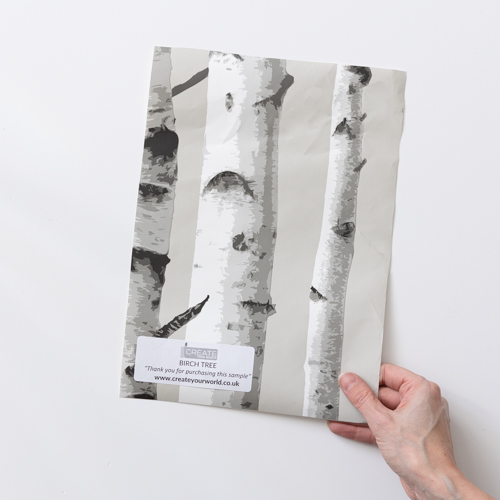 BIRCH TREE Peel and Stick Wallpaper Sample - Create Your World