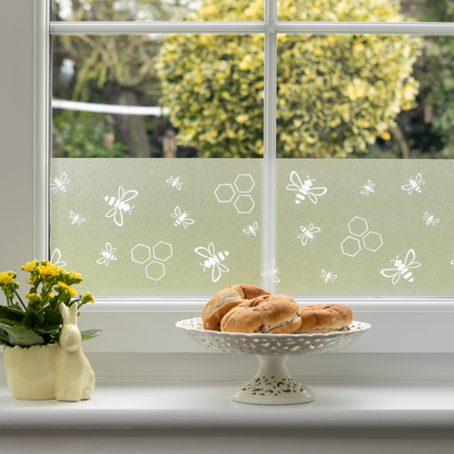 dc fix spring border wild bees static cling window film
