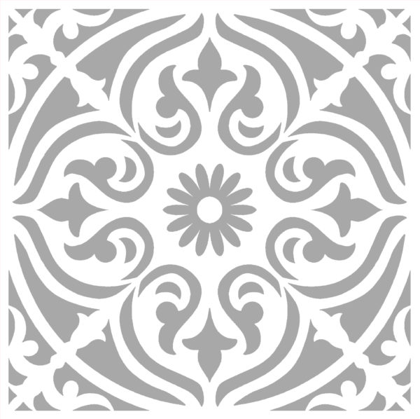 WINDSOR Reusable Tile Stencil for Walls, Floors, Patios and Furniture