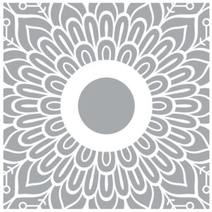 FLORA Reusable Tile Stencil for Walls, Floors, Patios and Furniture